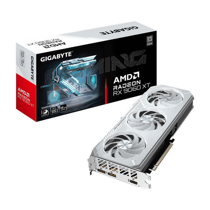 کارت گرافیک گیگابایت مدل Radeon™ RX 9060 XT GAMING OC ICE 16G GDDR6